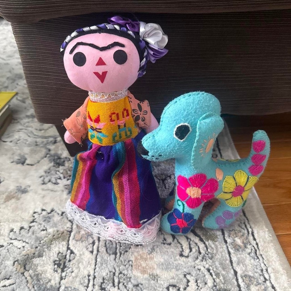 Frida Kahlo doll and horse set